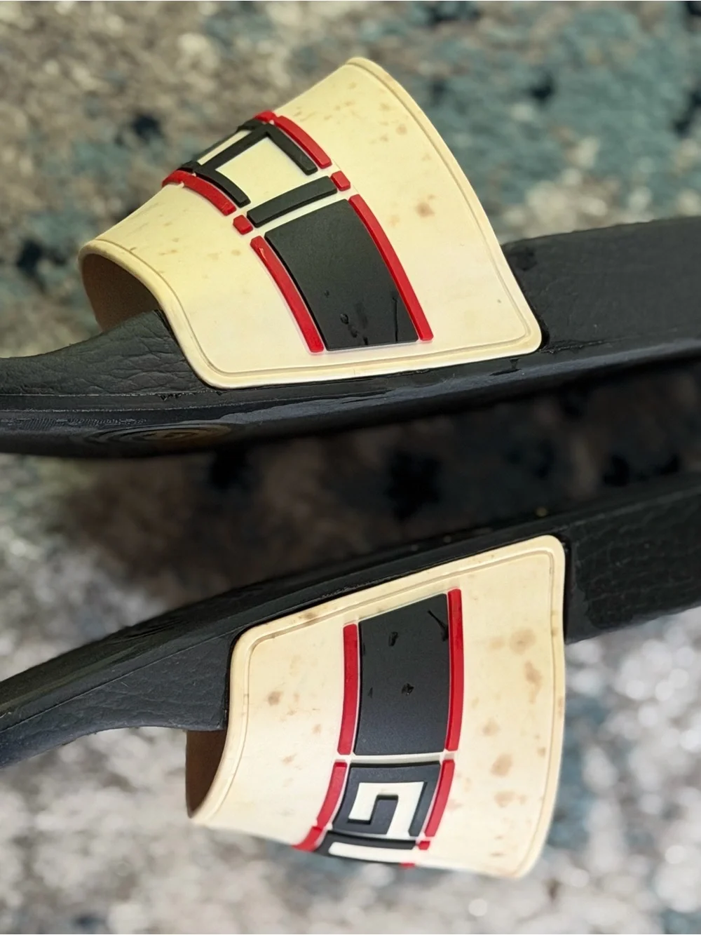 Authentic Gucci Stripe Slides - Men’s 9US
